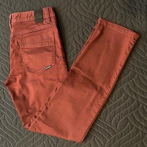 prAna Slim Fit reddish-brown-burgandy pants 30Wx32L